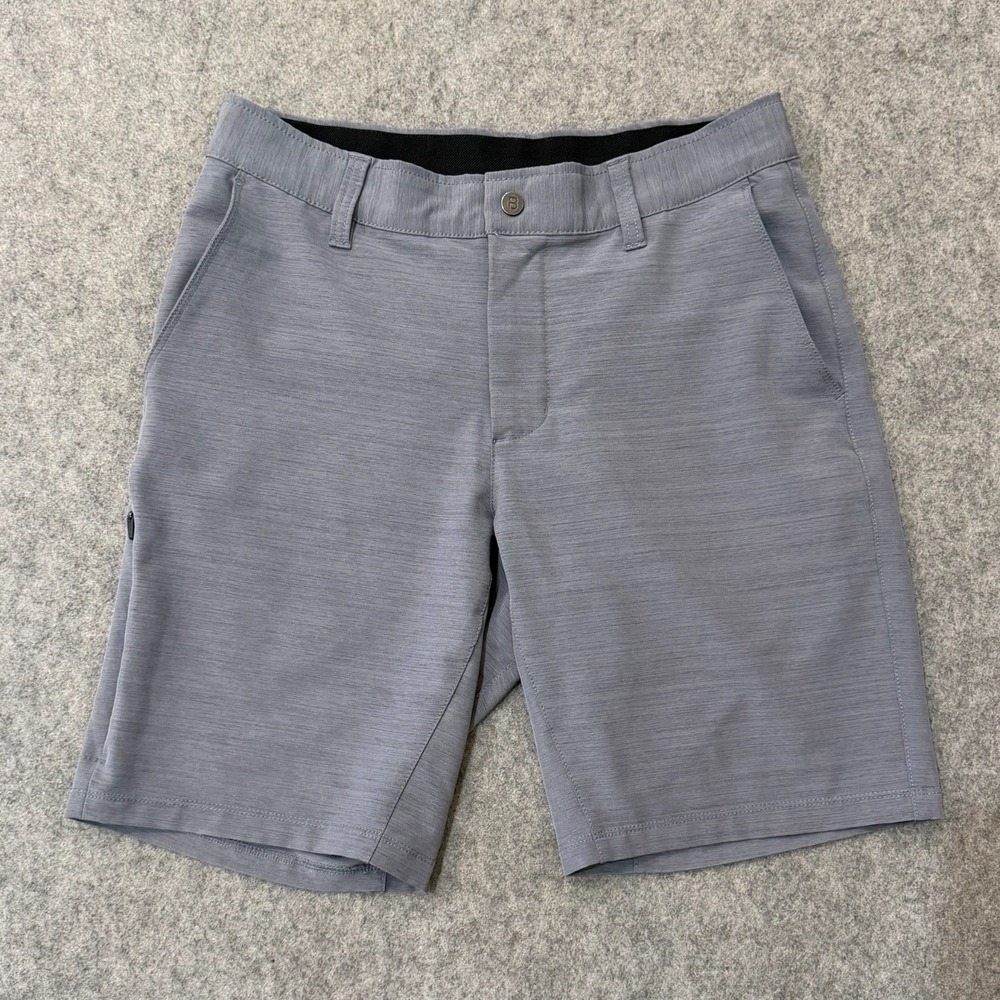 Bylt Basics Heathered Gray Kinetic Flat Front Chino Shorts Men's Size Small